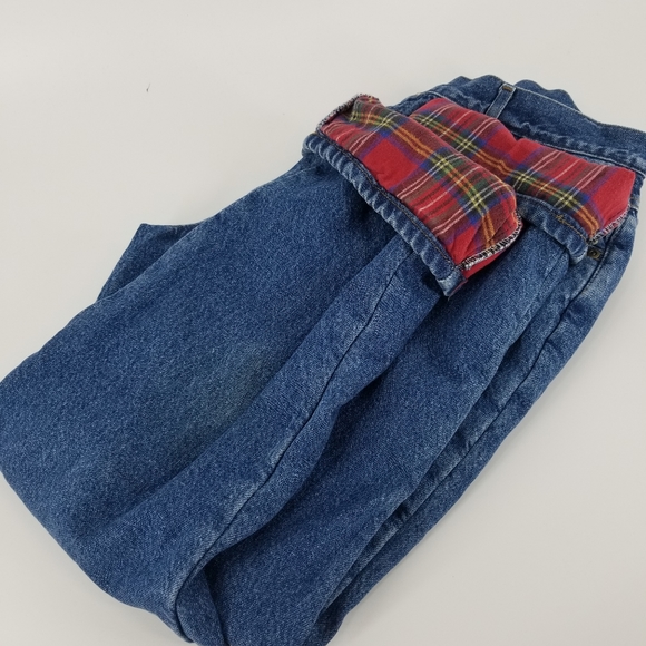 L.L. Bean Vintage lined Plaid Jean size 8/10 - Picture 1 of 7